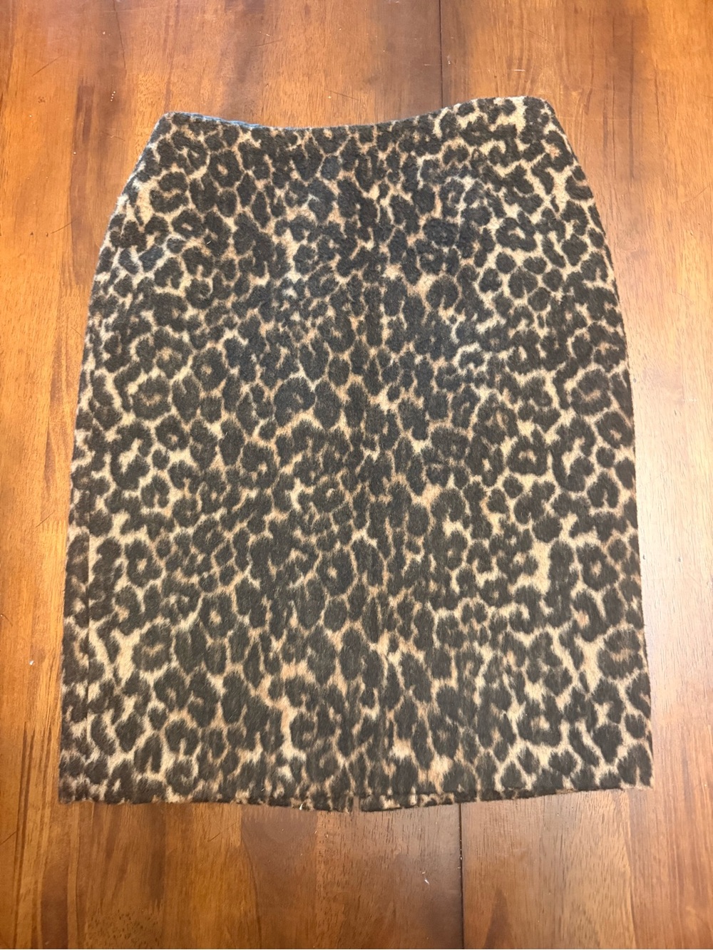 Talbots Classic Wool-Blend Leopard Print Pencil Skirt